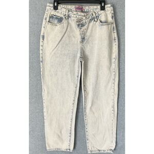 Edikted Jeans Womens Large Stonewashed Mom Jeans High Rise Straight 30 Inch Wais